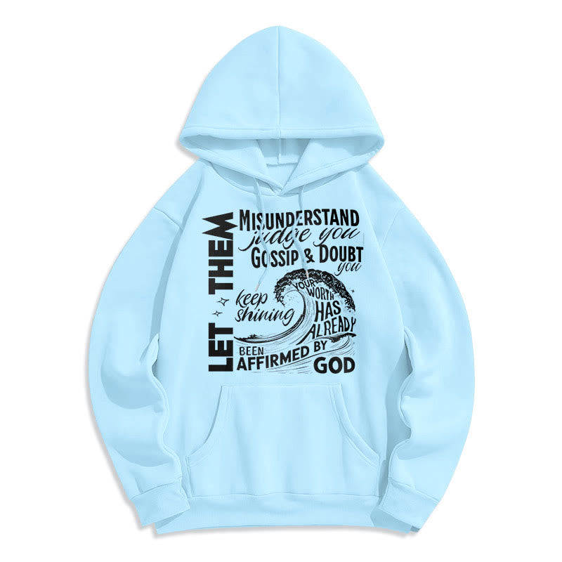 Christianartworkshop Moderner Stil Affirmed By God Fleece-gefütterter Polyester-Kapuzenpullover - Blau - 2XL - image 25