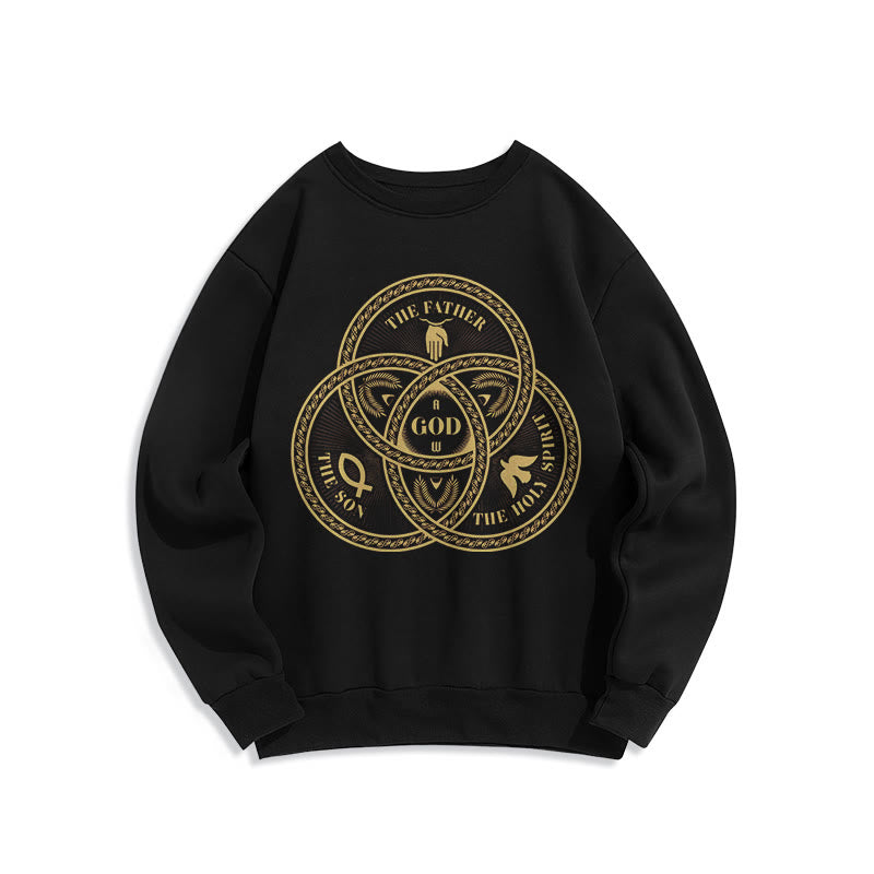 Christianartworkshop Klassisches Sweatshirt mit Motiv der Heiligen Dreifaltigkeit, gefüttert mit Polyester - Schwarz - 2XL - image 0