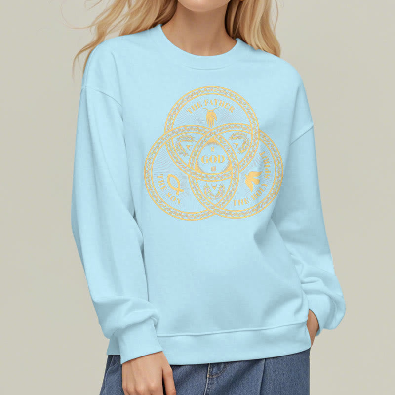 Christianartworkshop Klassisches Sweatshirt mit Motiv der Heiligen Dreifaltigkeit, gefüttert mit Polyester - image 27