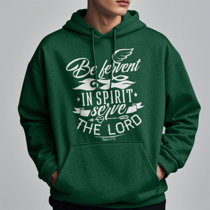 Christianartworkshop Moderner Stil Be Fervent In Spirit Fleece-gefütterter Polyester-Kapuzenpullover - image 23