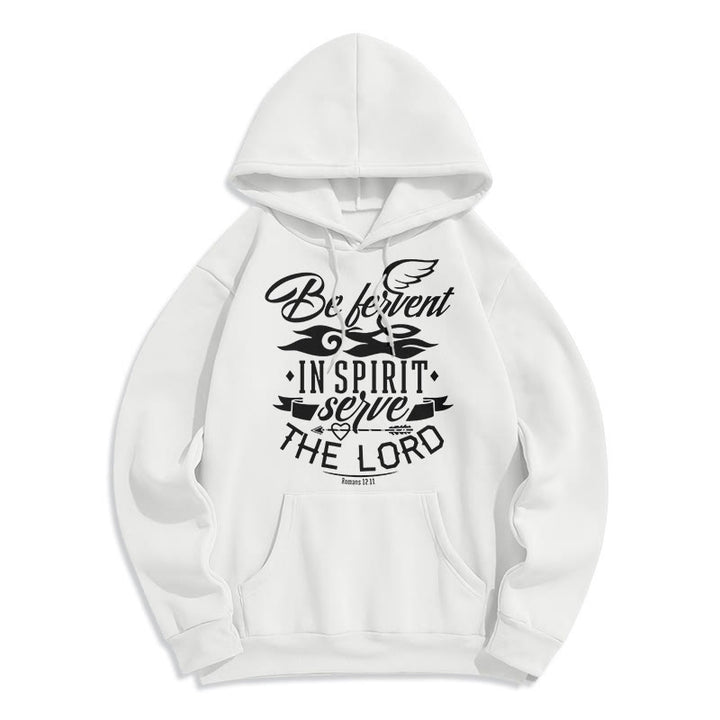 Christianartworkshop Moderner Stil Be Fervent In Spirit Fleece-gefütterter Polyester-Kapuzenpullover