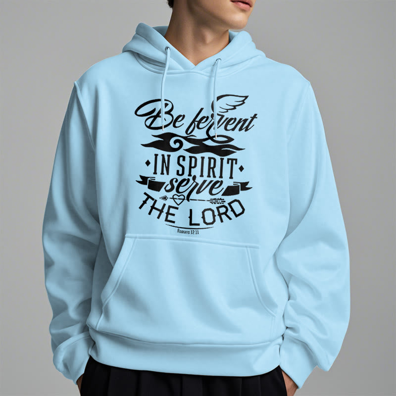 Christianartworkshop Moderner Stil Be Fervent In Spirit Fleece-gefütterter Polyester-Kapuzenpullover