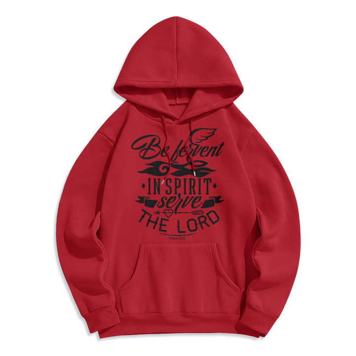 Christianartworkshop Moderner Stil Be Fervent In Spirit Fleece-gefütterter Polyester-Kapuzenpullover