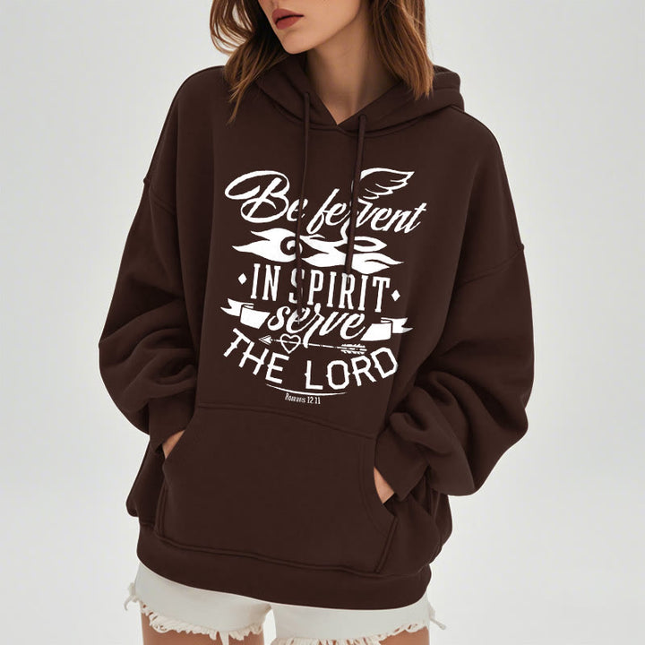 Christianartworkshop Moderner Stil Be Fervent In Spirit Fleece-gefütterter Polyester-Kapuzenpullover - image 18