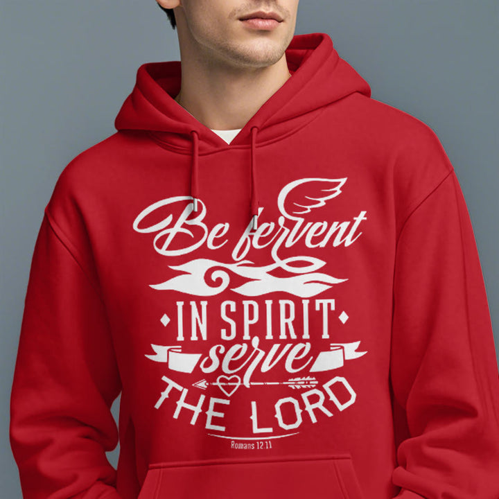 Christianartworkshop Moderner Stil Be Fervent In Spirit Fleece-gefütterter Polyester-Kapuzenpullover