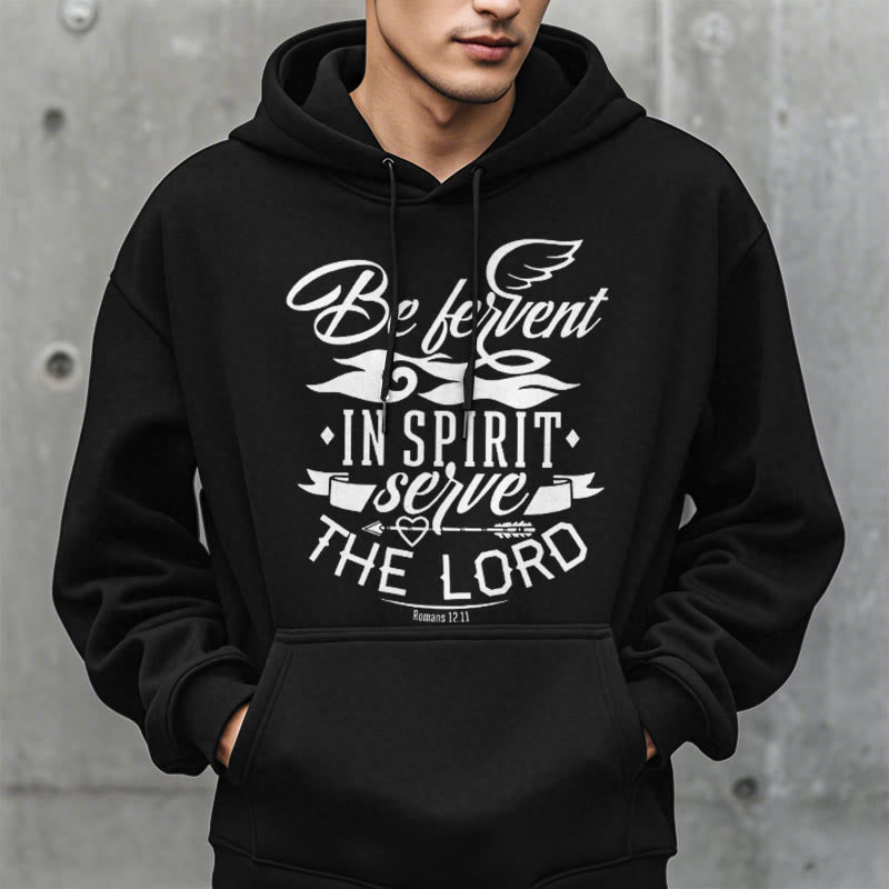 Christianartworkshop Moderner Stil Be Fervent In Spirit Fleece-gefütterter Polyester-Kapuzenpullover - image 8