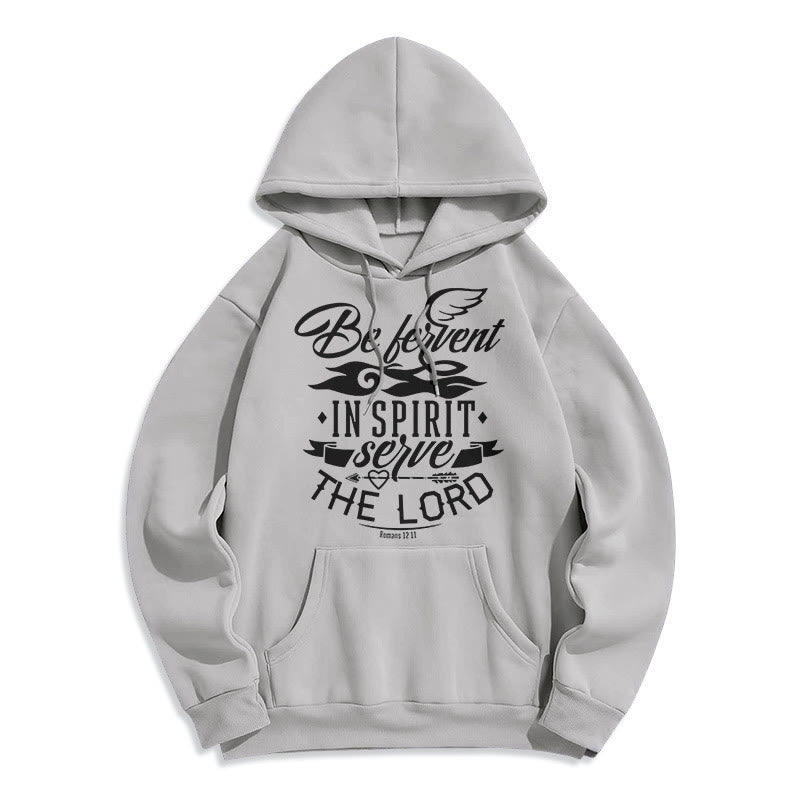 Christianartworkshop Moderner Stil Be Fervent In Spirit Fleece-gefütterter Polyester-Kapuzenpullover - Grau - 2XL - image 30