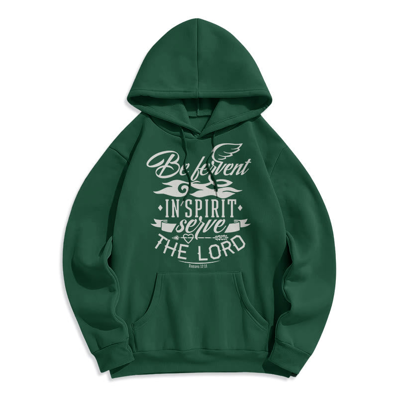 Christianartworkshop Moderner Stil Be Fervent In Spirit Fleece-gefütterter Polyester-Kapuzenpullover