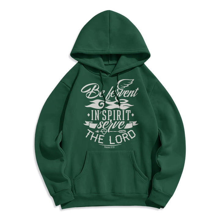 Christianartworkshop Moderner Stil Be Fervent In Spirit Fleece-gefütterter Polyester-Kapuzenpullover