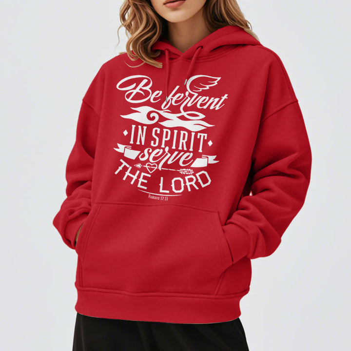 Christianartworkshop Moderner Stil Be Fervent In Spirit Fleece-gefütterter Polyester-Kapuzenpullover - image 38