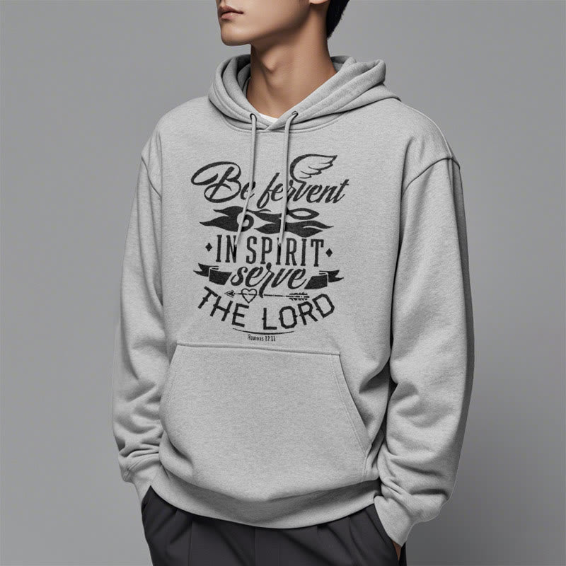 Christianartworkshop Moderner Stil Be Fervent In Spirit Fleece-gefütterter Polyester-Kapuzenpullover