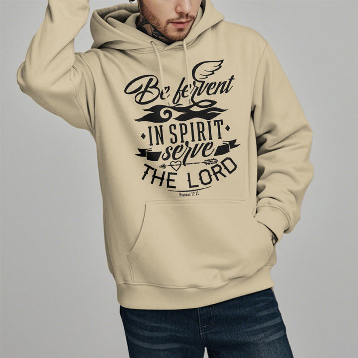 Christianartworkshop Moderner Stil Be Fervent In Spirit Fleece-gefütterter Polyester-Kapuzenpullover - image 13