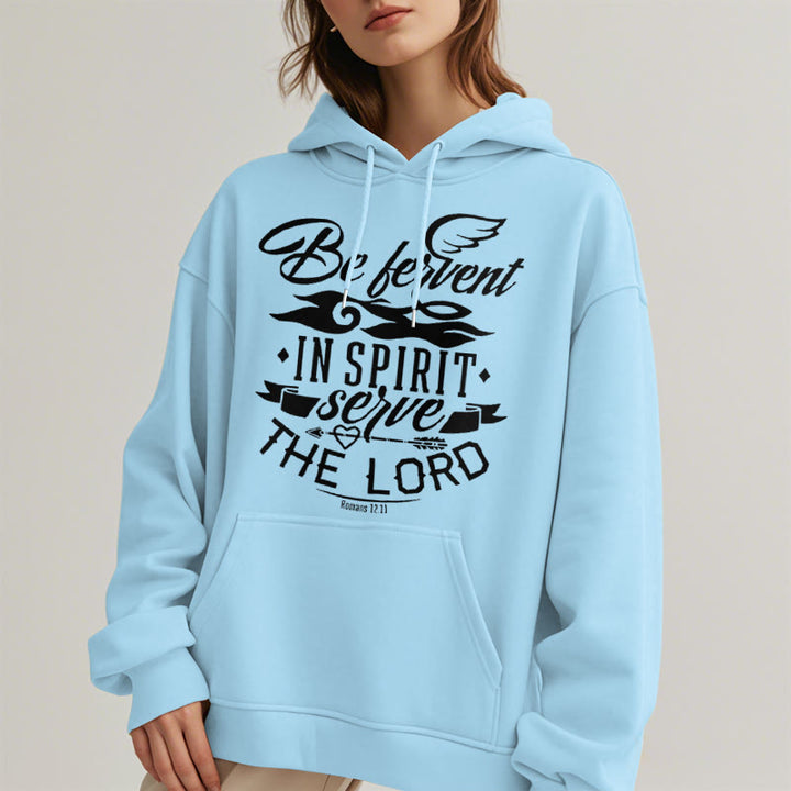 Christianartworkshop Moderner Stil Be Fervent In Spirit Fleece-gefütterter Polyester-Kapuzenpullover
