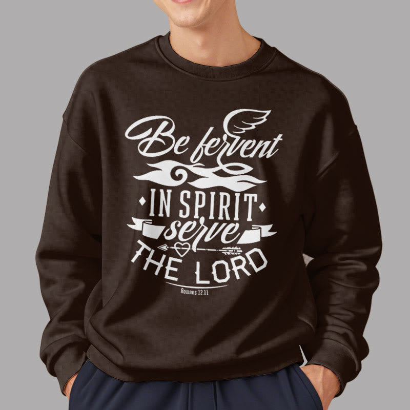 Christianartworkshop Moderner Stil Be Fervent In Spirit Fleece-gefüttertes Polyester-Sweatshirt - image 18