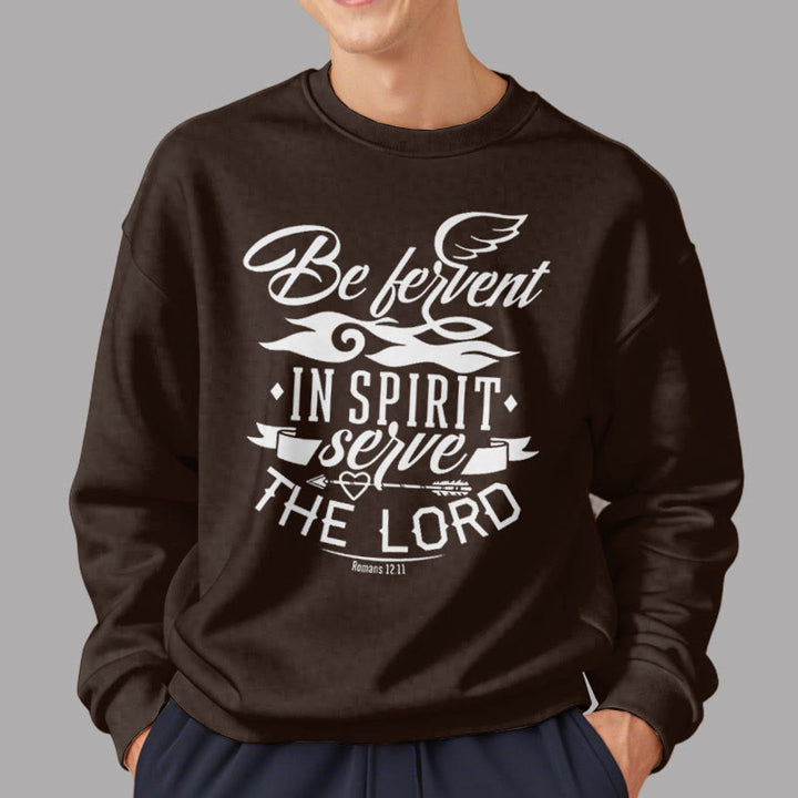 Christianartworkshop Moderner Stil Be Fervent In Spirit Fleece-gefüttertes Polyester-Sweatshirt - image 18