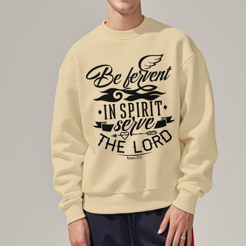 Christianartworkshop Moderner Stil Be Fervent In Spirit Fleece-gefüttertes Polyester-Sweatshirt - image 13