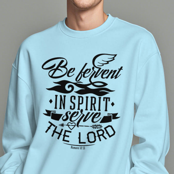 Christianartworkshop Moderner Stil Be Fervent In Spirit Fleece-gefüttertes Polyester-Sweatshirt - image 28