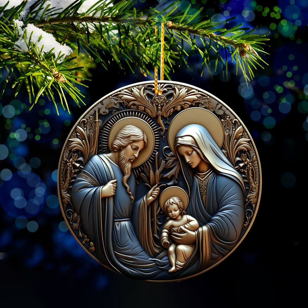 Christianartworkshop Weihnachtsdekoration im Retro-Stil, Weihnachtssegen, zum Aufhängen, A - image 5