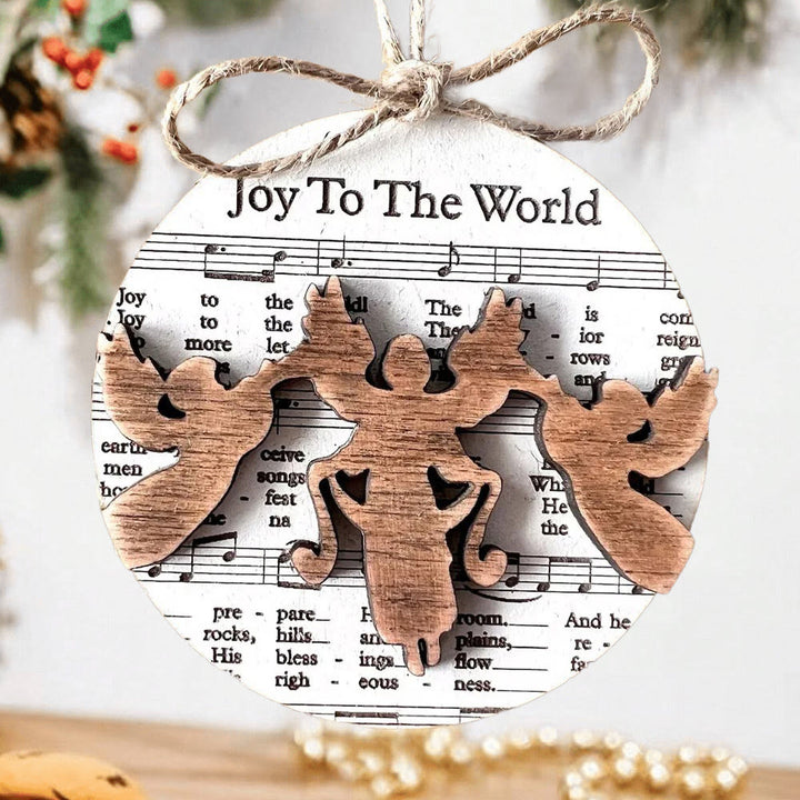 Christianartworkshop Weihnachtskrippen-Ornamente aus Holz im rustikalen Stil, 5 Stück - Stil E - image 9