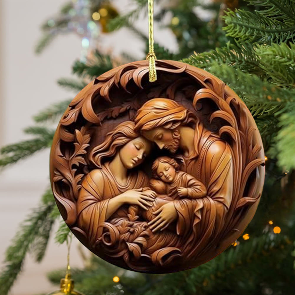 Christianartworkshop Weihnachtskrippe im Retro-Stil, zum Aufhängen, Ornamente A - image 3