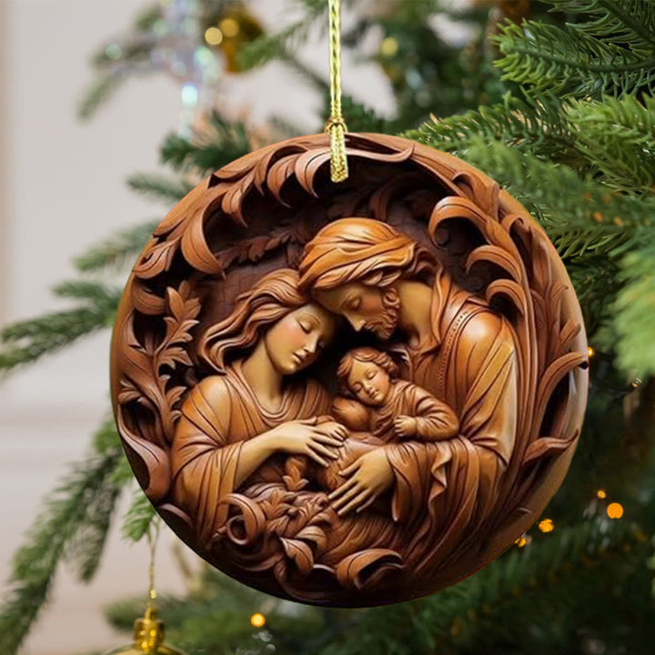 Christianartworkshop Weihnachtskrippe im Retro-Stil, zum Aufhängen, Ornamente A - image 3