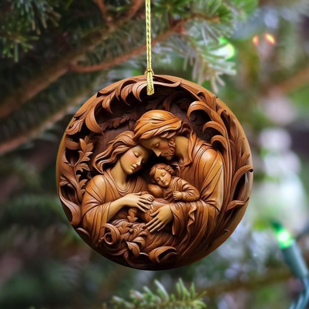 Christianartworkshop Weihnachtskrippe im Retro-Stil, zum Aufhängen, Ornamente A - image 4