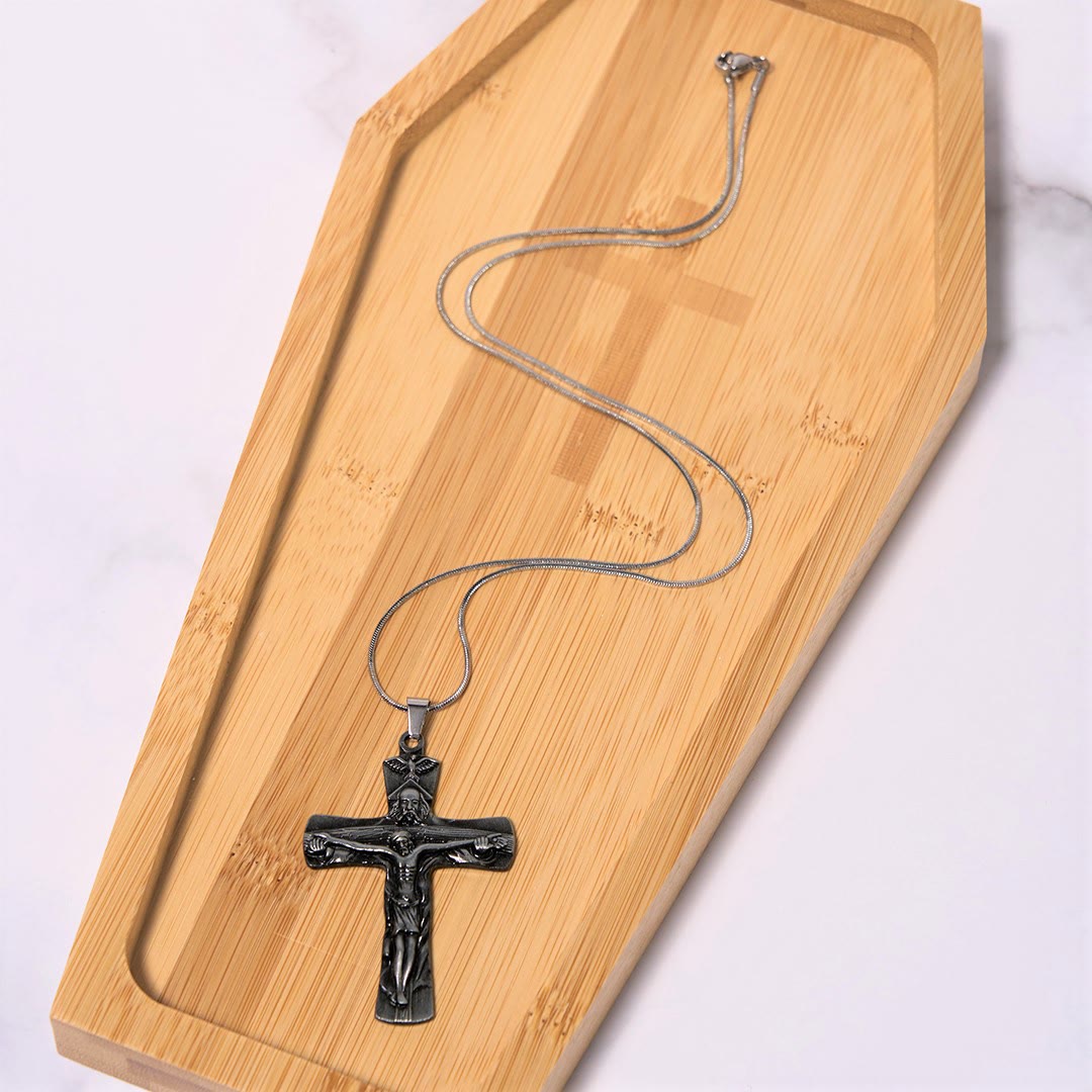 Christianartworkshop Halskette mit Anhänger im klassischen Stil, Dreifaltigkeitskreuz, Vater & Sohn & Heiliger Geist
