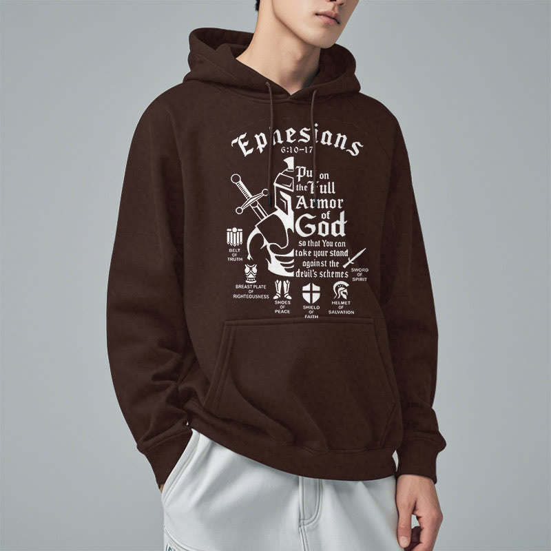 Christianartworkshop Zitat-Stil Vollrüstung Gottes Fleece-gefütterter Polyester-Hoodie - image 17