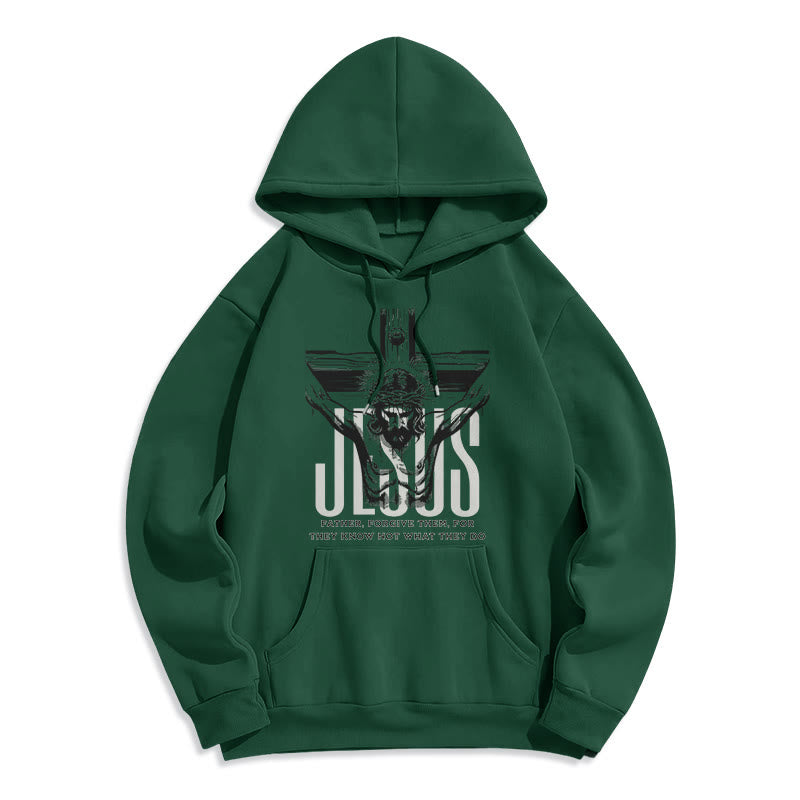 Christianartworkshop Klassischer Hoodie mit Kreuzmotiv und Fleece-Futter aus Polyester, gefüttert mit Polyester - Grün - 2XL - image 20