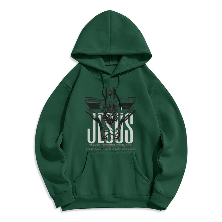 Christianartworkshop Klassischer Hoodie mit Kreuzmotiv und Fleece-Futter aus Polyester, gefüttert mit Polyester - Grün - 2XL - image 20