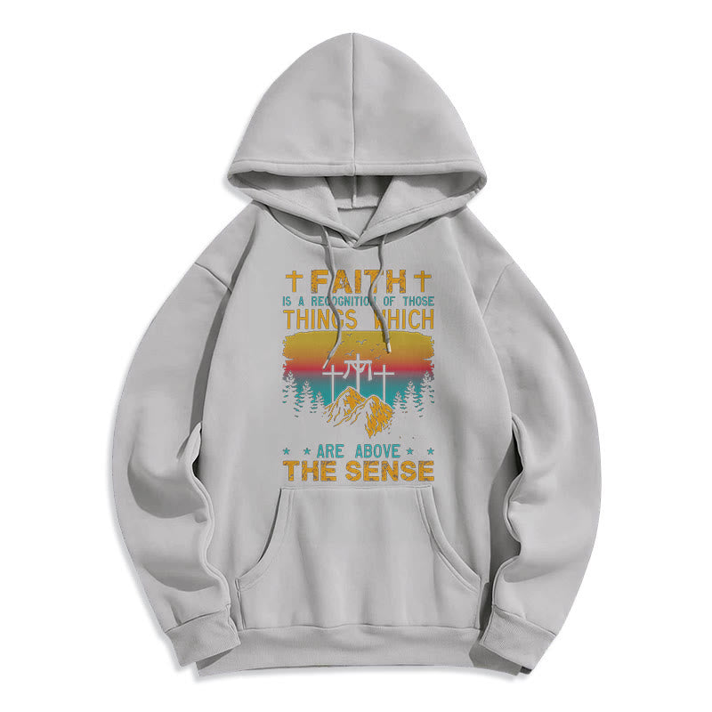 Christianartworkshop Farbiger Stil Faith Is A Recognition Fleece-gefütterter Polyester-Kapuzenpullover