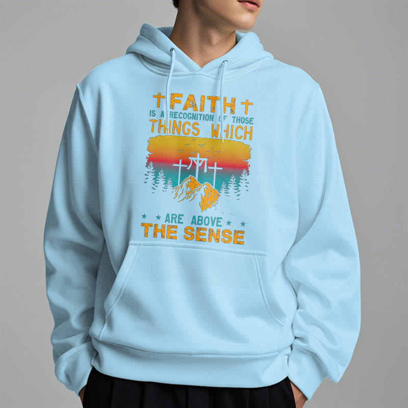 Christianartworkshop Farbiger Stil Faith Is A Recognition Fleece-gefütterter Polyester-Kapuzenpullover - image 32