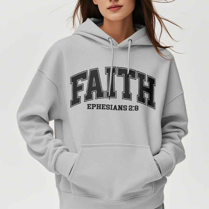 Christianartworkshop Moderner Stil Glaube Epheser 2,8 Fleecegefütterter Polyester-Hoodie - image 37