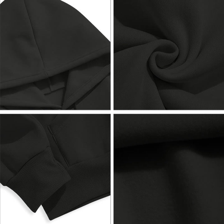 Christianartworkshop Farbiger Stil Heilige Nacht Weihnachtskrippe Fleece gefütterter Polyester-Kapuzenpullover