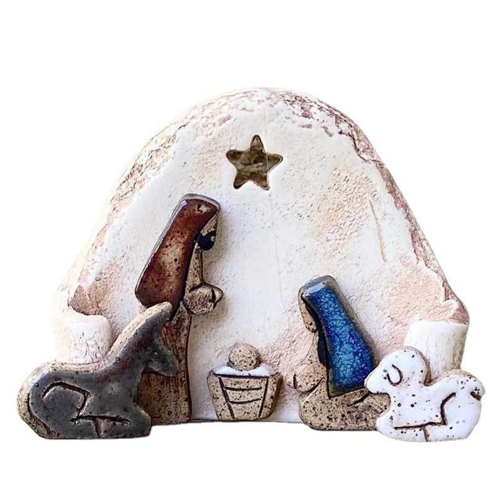 Christianartworkshop Weihnachtskrippe im klassischen Stil, Stern, Kunstharz, Schreibtisch-Dekoration