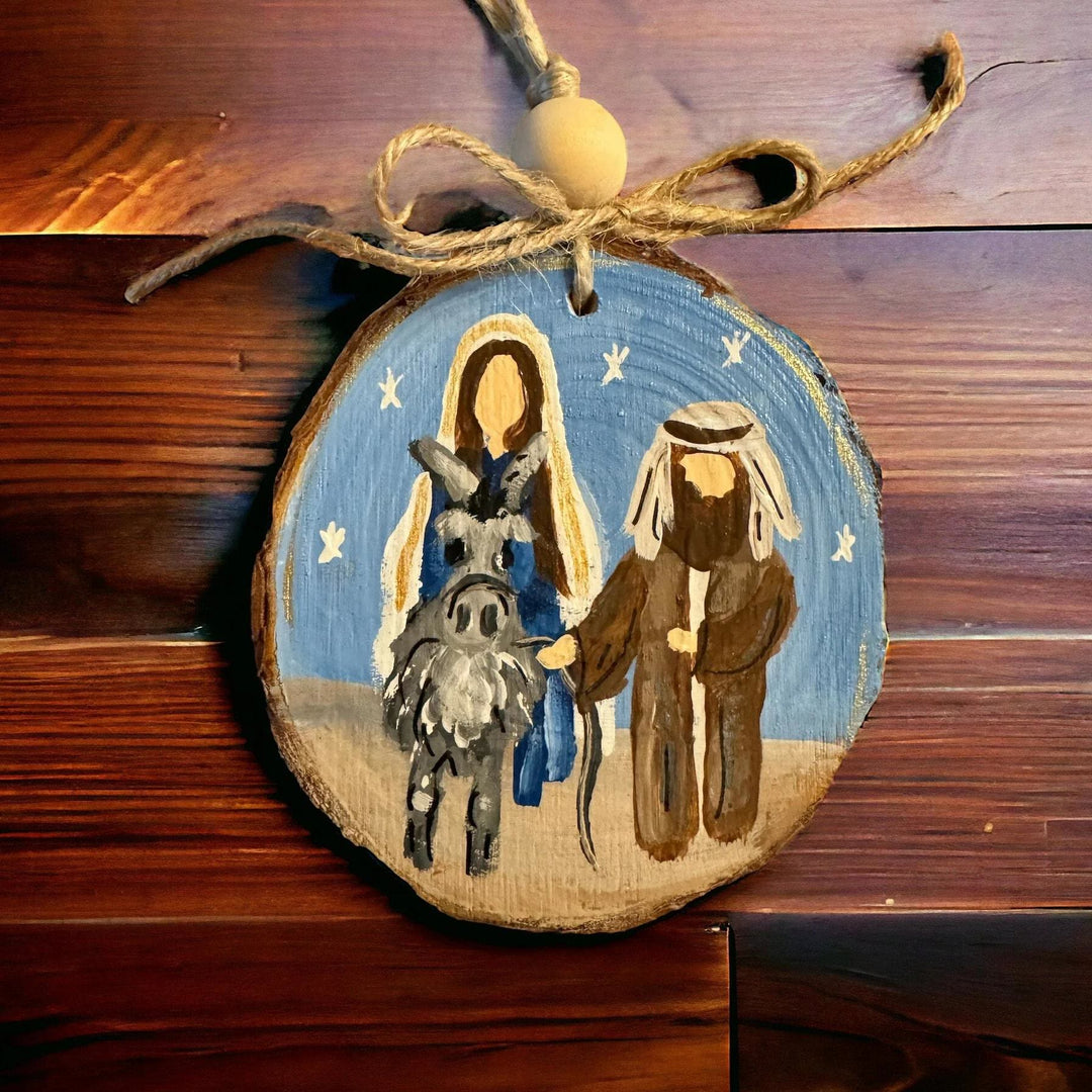 Christianartworkshop Weihnachtskrippe im farbigen Stil, Weihnachtskrippe aus Holz zum Aufhängen - image 9