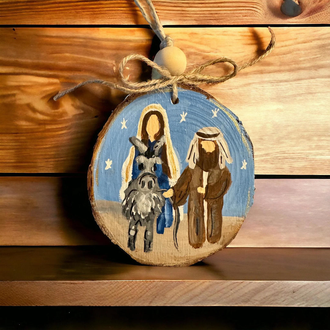 Christianartworkshop Weihnachtskrippe im farbigen Stil, Weihnachtskrippe aus Holz zum Aufhängen - image 10