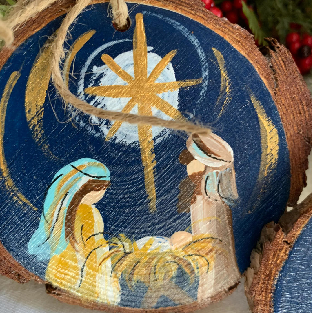 Christianartworkshop Weihnachtskrippe im farbigen Stil, Weihnachtskrippe aus Holz zum Aufhängen - Stil C - image 4