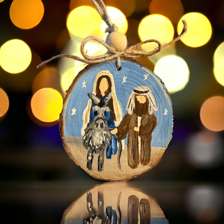 Christianartworkshop Weihnachtskrippe im farbigen Stil, Weihnachtskrippe aus Holz zum Aufhängen - image 8