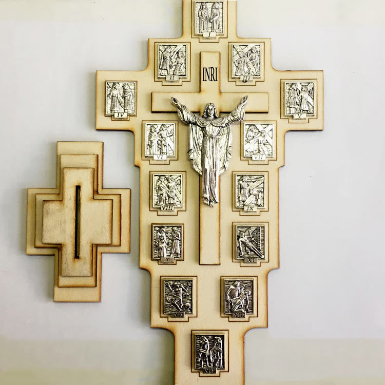 Christianartworkshop Kruzifix-Kreuz im klassischen Stil, Jesus-Figur, Schreibtisch-Dekoration, Ornament