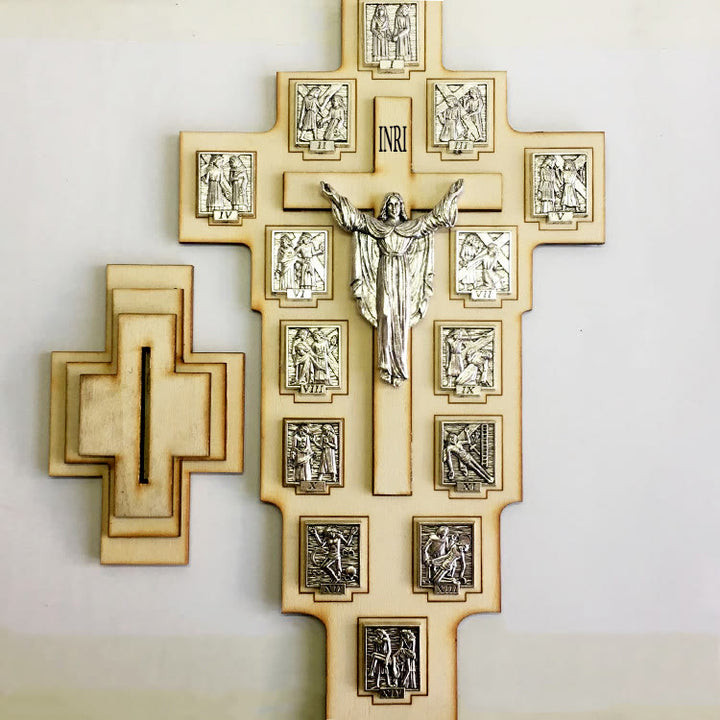 Christianartworkshop Kruzifix-Kreuz im klassischen Stil, Jesus-Figur, Schreibtisch-Dekoration, Ornament