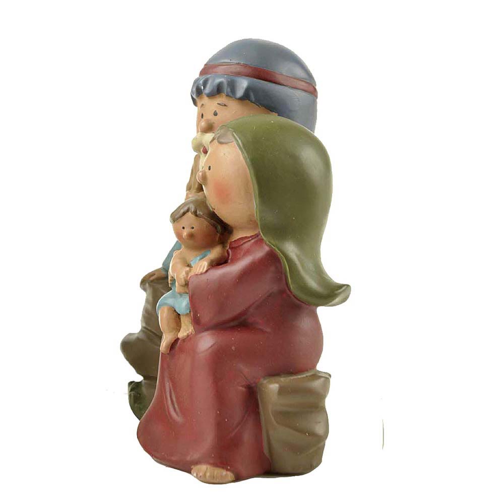 Christianartworkshop Skulptur im Cartoon-Stil der Heiligen Familie, stereoskopische Desktop-Ornamente aus Kunstharz
