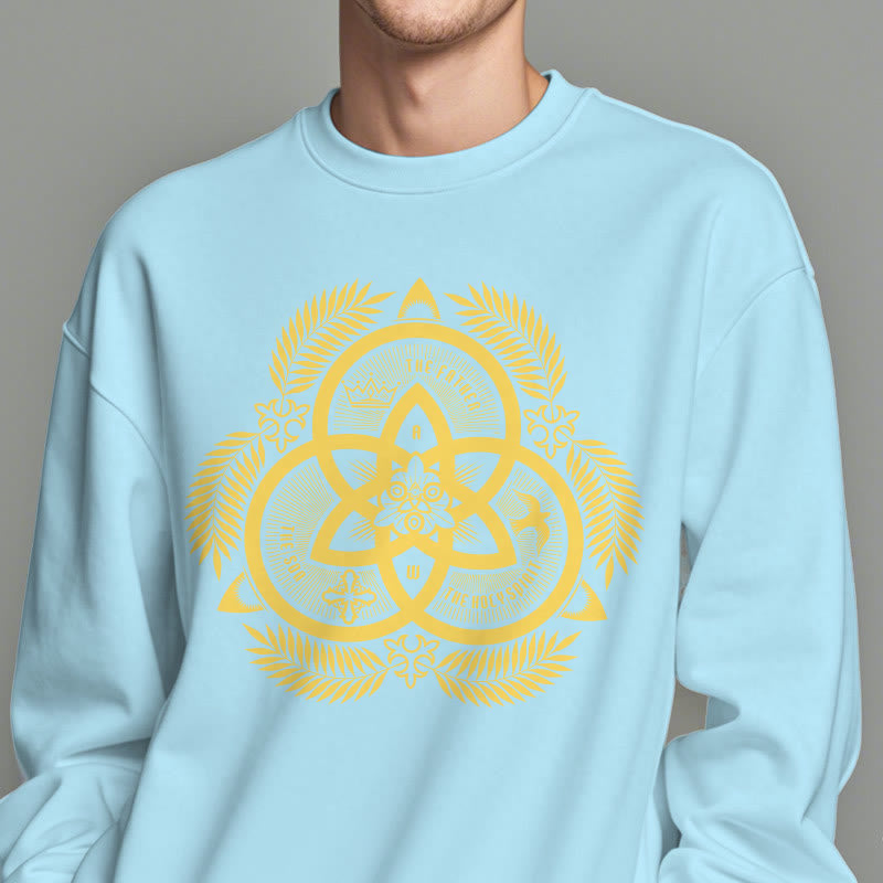 Christianartworkshop Klassisches Sweatshirt mit goldenem Emblem und Göttlicher Einheit – Fleecegefüttert aus Polyester - image 28