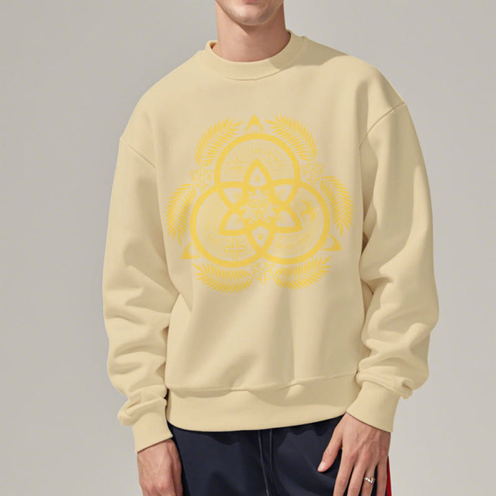 Christianartworkshop Klassischer Stil Divine Unity Gold Sacred Emblem Polyester-Sweatshirt mit Fleecefutter - image 18