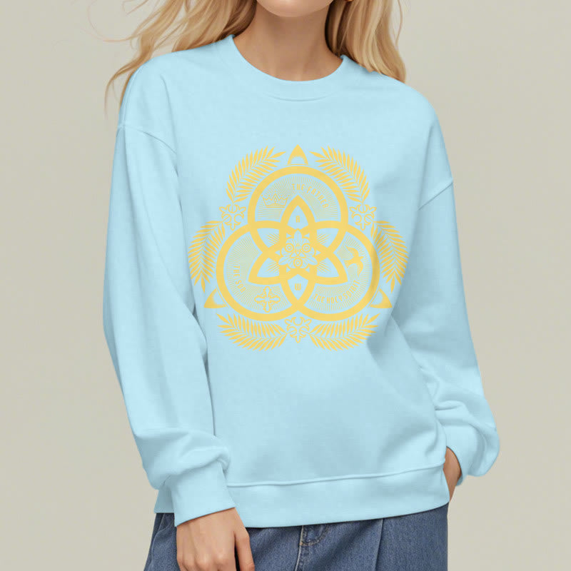 Christianartworkshop Klassisches Sweatshirt mit goldenem Emblem und Göttlicher Einheit – Fleecegefüttert aus Polyester - image 27