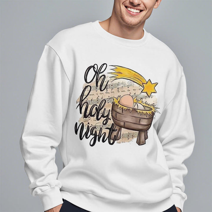 Christianartworkshop Farbiges Sweatshirt mit Krippenmotiv aus Fleece-gefüttertem Polyester - image 13