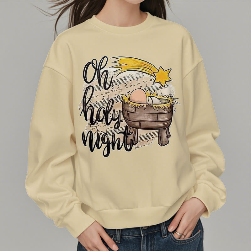 Christianartworkshop Farbiges Sweatshirt mit Krippenmotiv aus Fleece-gefüttertem Polyester - image 18