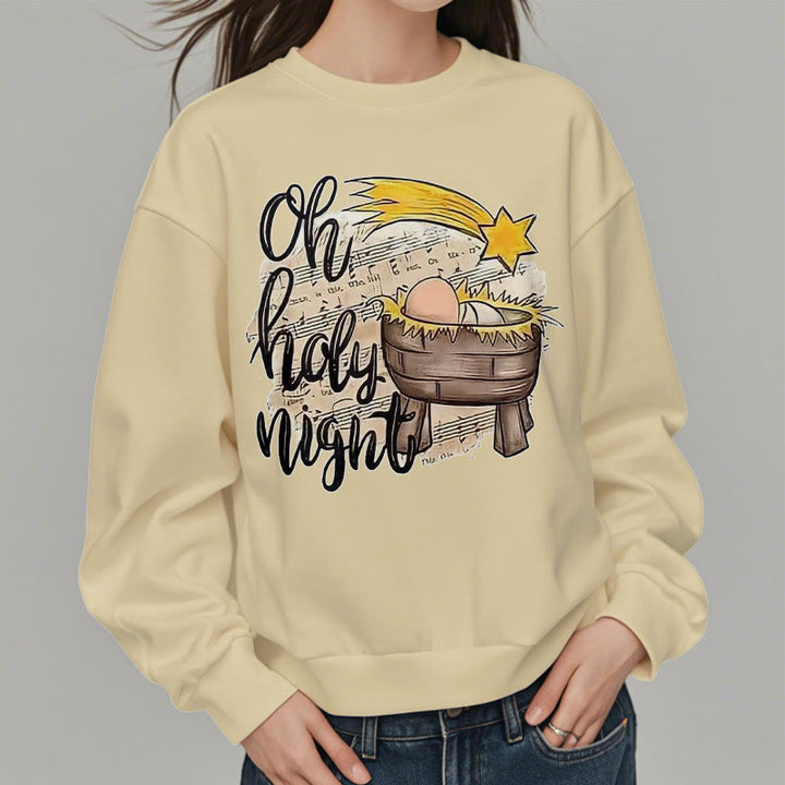 Christianartworkshop Farbiges Sweatshirt mit Krippenmotiv aus Fleece-gefüttertem Polyester - image 18
