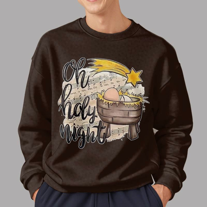 Christianartworkshop Farbiges Sweatshirt mit Krippenmotiv aus Fleece-gefüttertem Polyester - image 23