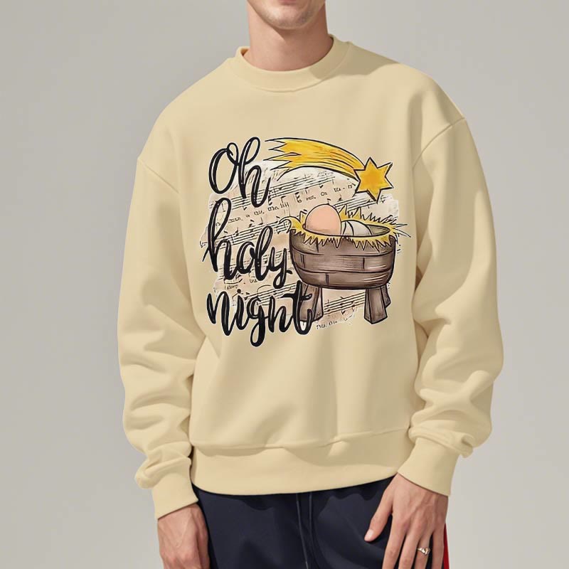 Christianartworkshop Farbiges Sweatshirt mit Krippenmotiv aus Fleece-gefüttertem Polyester - image 17